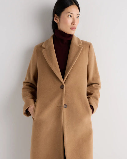 Wool Cashmere Classic Single-Breasted Coat - US 7975