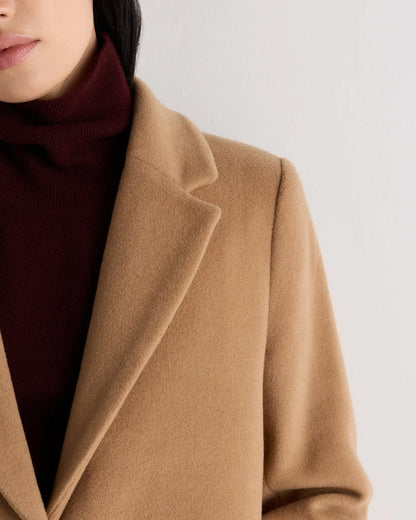 Wool Cashmere Classic Single-Breasted Coat - US 7975