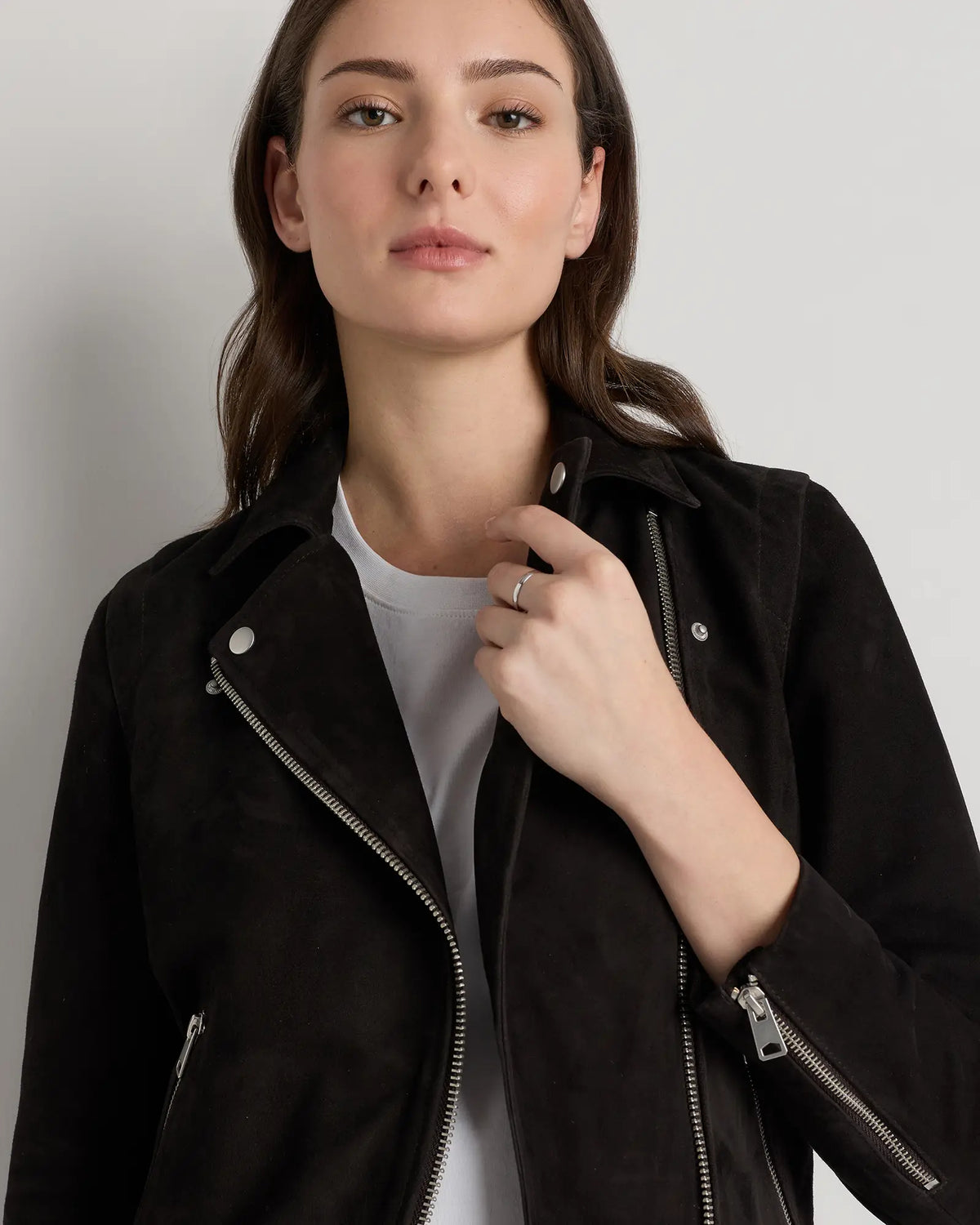 100% Suede Biker Jacket - US 3748