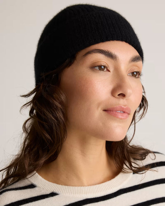 Mongolian Cashmere Ribbed Beanie - US 2193