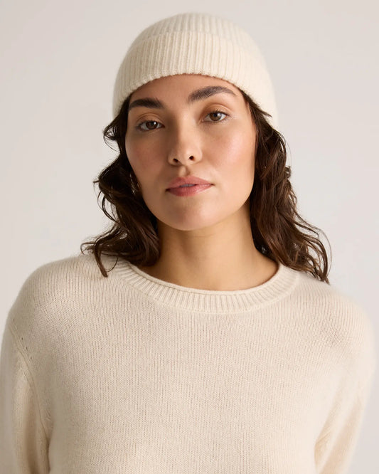 Mongolian Cashmere Ribbed Beanie - US 4948