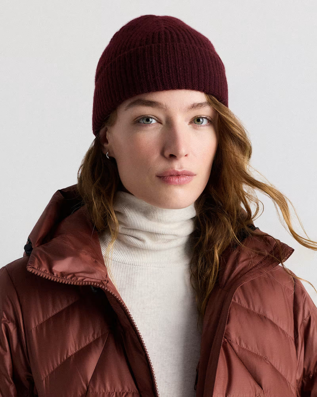 Mongolian Cashmere Ribbed Beanie - US 8748