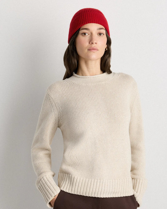 Mongolian Cashmere Ribbed Beanie - US 6255