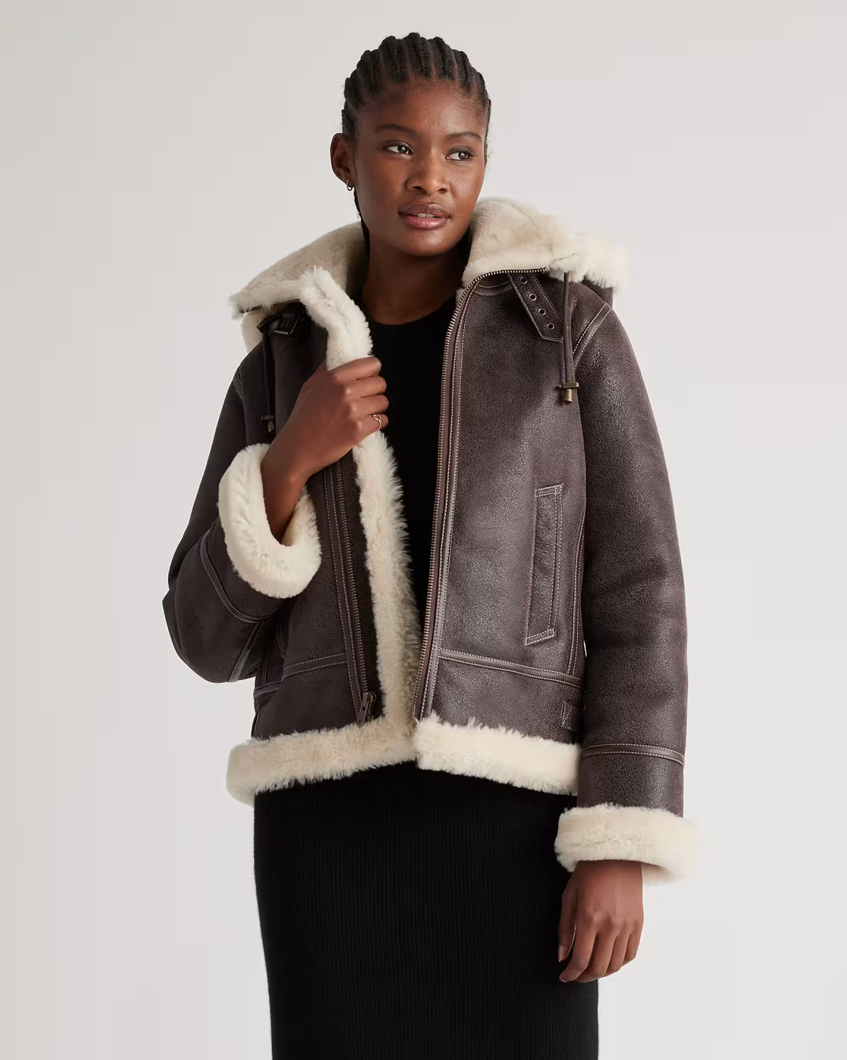 100% Shearling Cold Weather Bomber Jacket - US 2935
