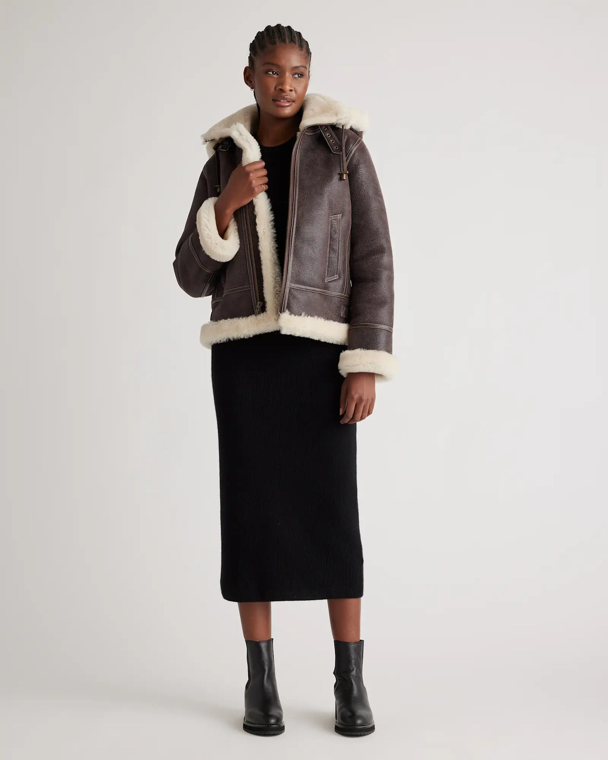 100% Shearling Cold Weather Bomber Jacket - US 2935
