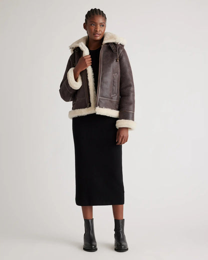 100% Shearling Cold Weather Bomber Jacket - US 2935