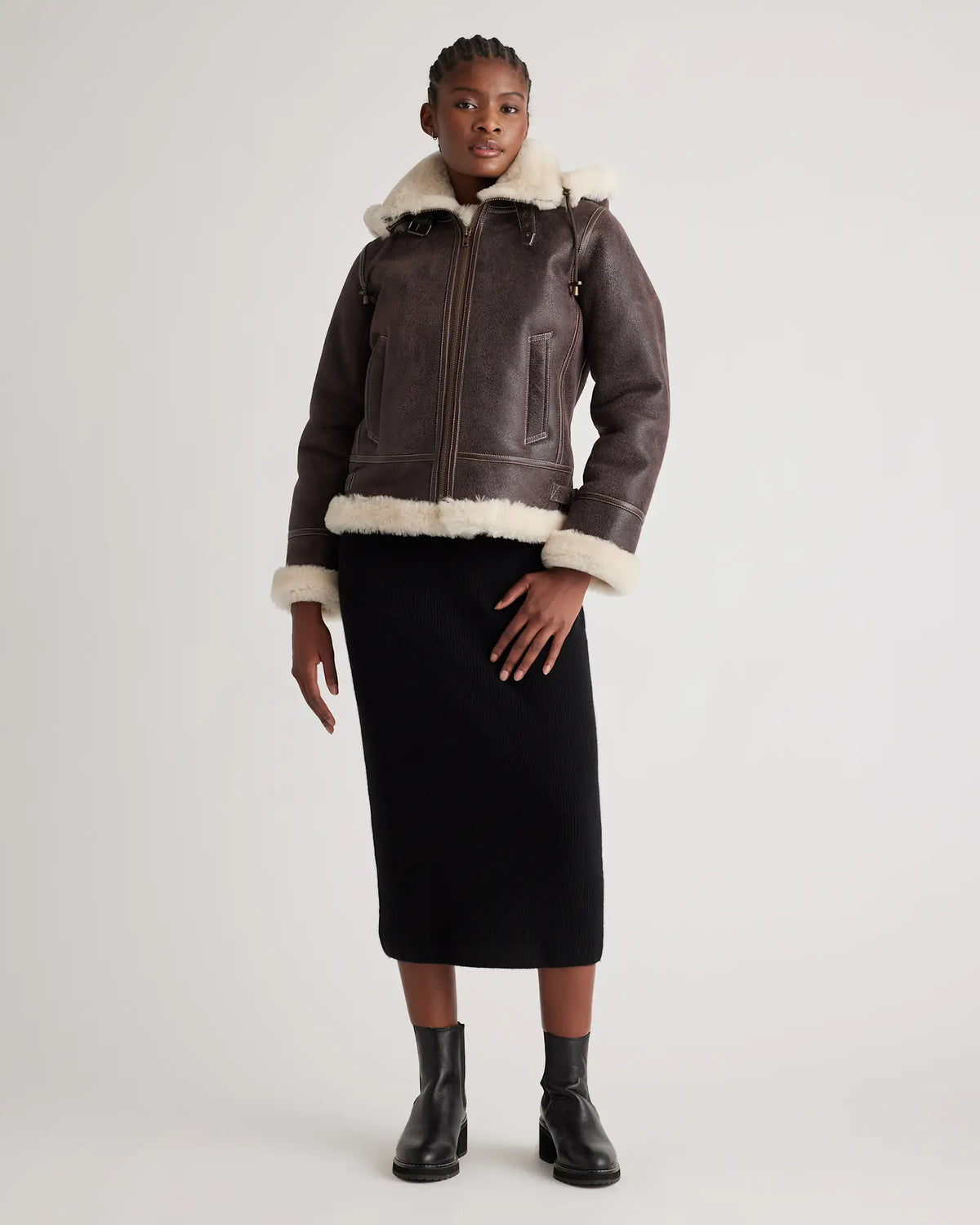 100% Shearling Cold Weather Bomber Jacket - US 2935