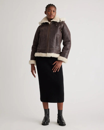 100% Shearling Cold Weather Bomber Jacket - US 2935
