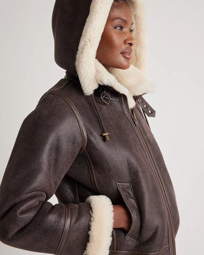 100% Shearling Cold Weather Bomber Jacket - US 2935