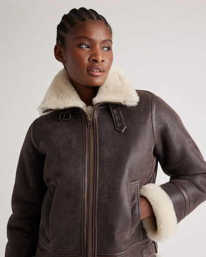 100% Shearling Cold Weather Bomber Jacket - US 2935