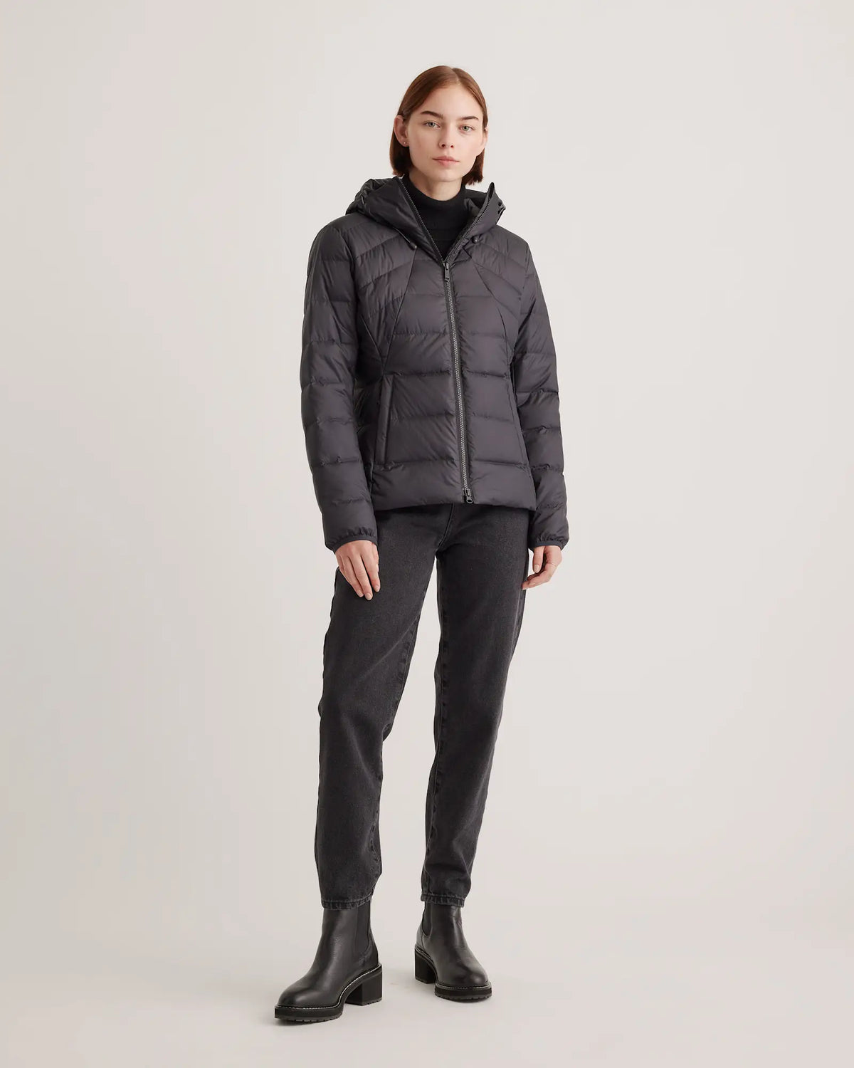 Lightweight Down Packable Puffer Hooded Jacket - US 0238