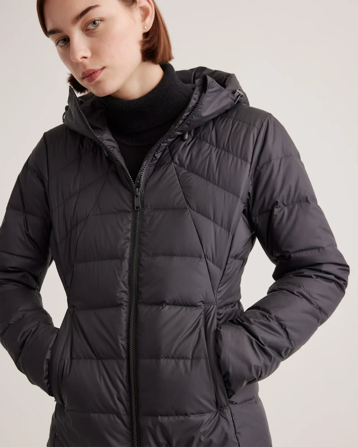 Lightweight Down Packable Puffer Hooded Jacket - US 0238
