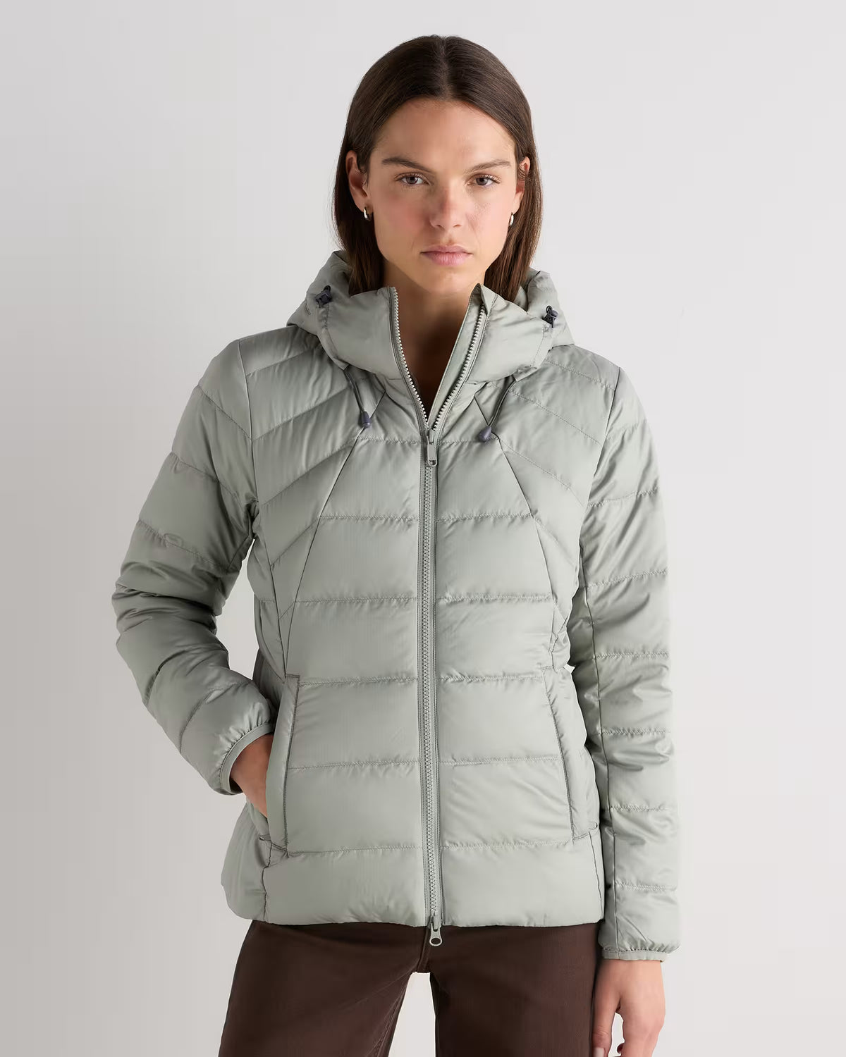 Lightweight Down Packable Puffer Hooded Jacket - US 8333