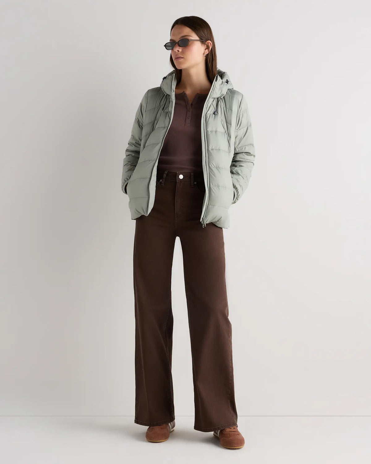 Lightweight Down Packable Puffer Hooded Jacket - US 8333