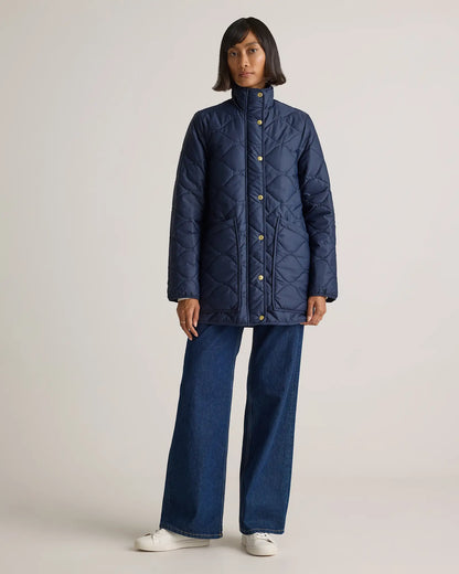Featherless Quilted Long Puffer Jacket - US 3894