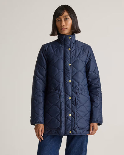 Featherless Quilted Long Puffer Jacket - US 3894