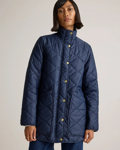 Featherless Quilted Long Puffer Jacket - US 3894