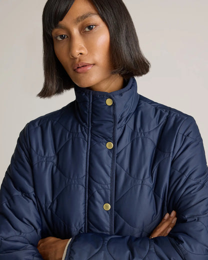 Featherless Quilted Long Puffer Jacket - US 3894
