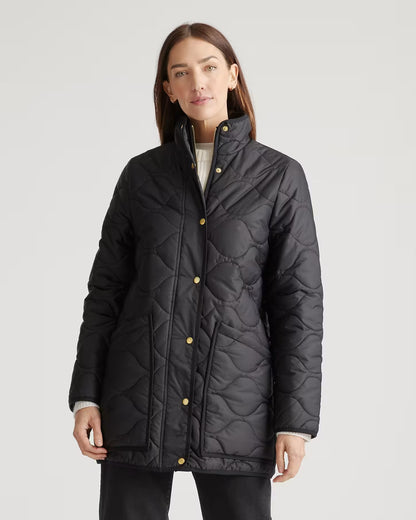 Featherless Quilted Long Puffer Jacket - US 6684