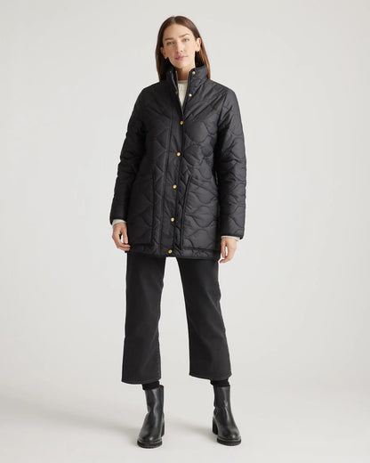 Featherless Quilted Long Puffer Jacket - US 6684