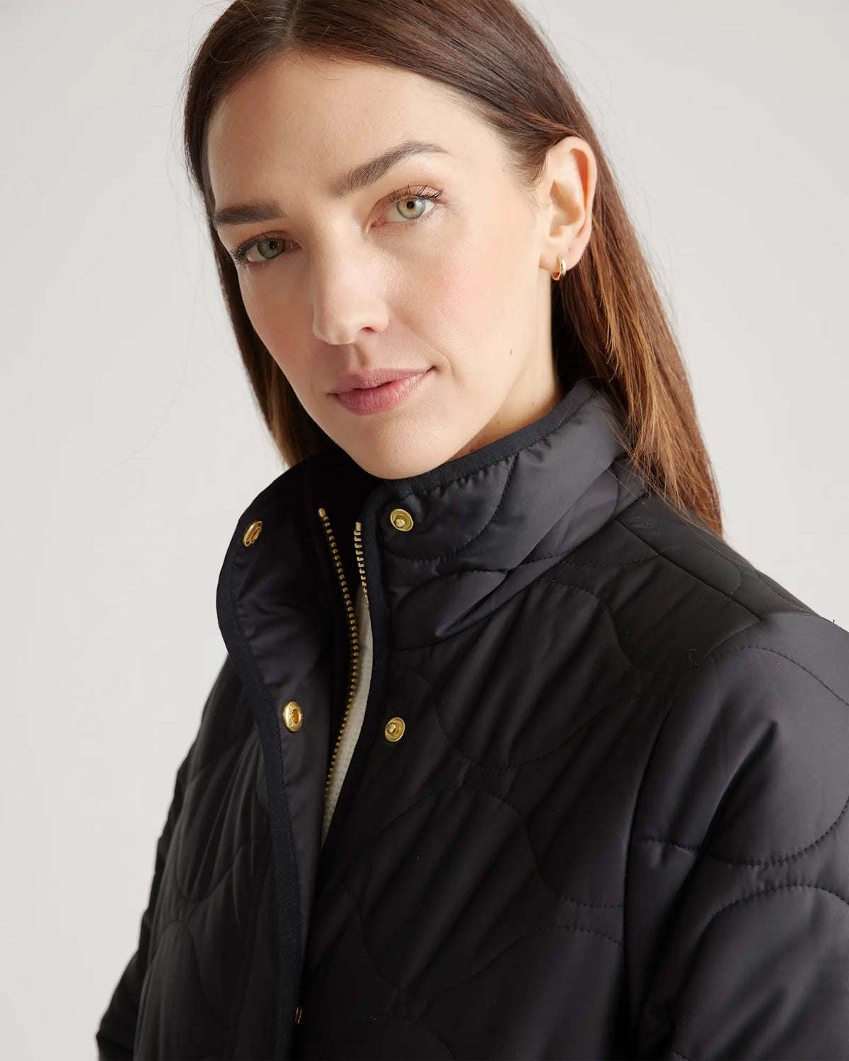Featherless Quilted Long Puffer Jacket - US 6684
