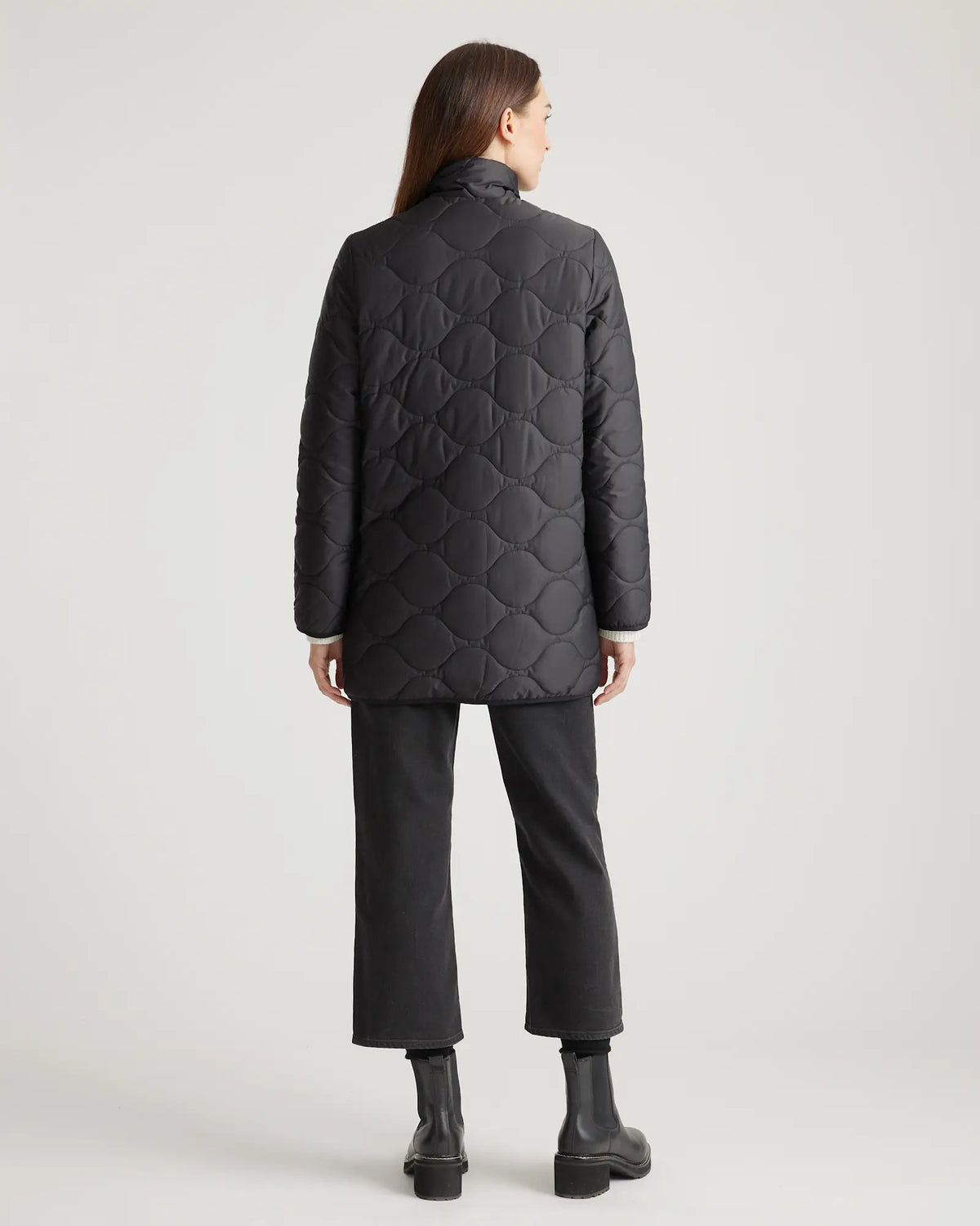 Featherless Quilted Long Puffer Jacket - US 6684