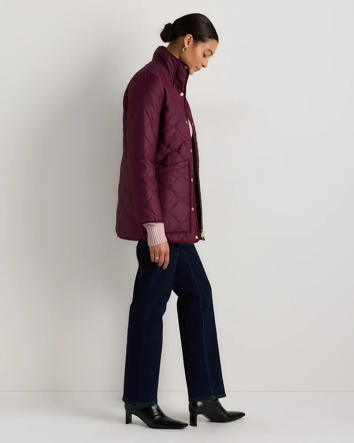 Featherless Quilted Long Puffer Jacket - US 1005