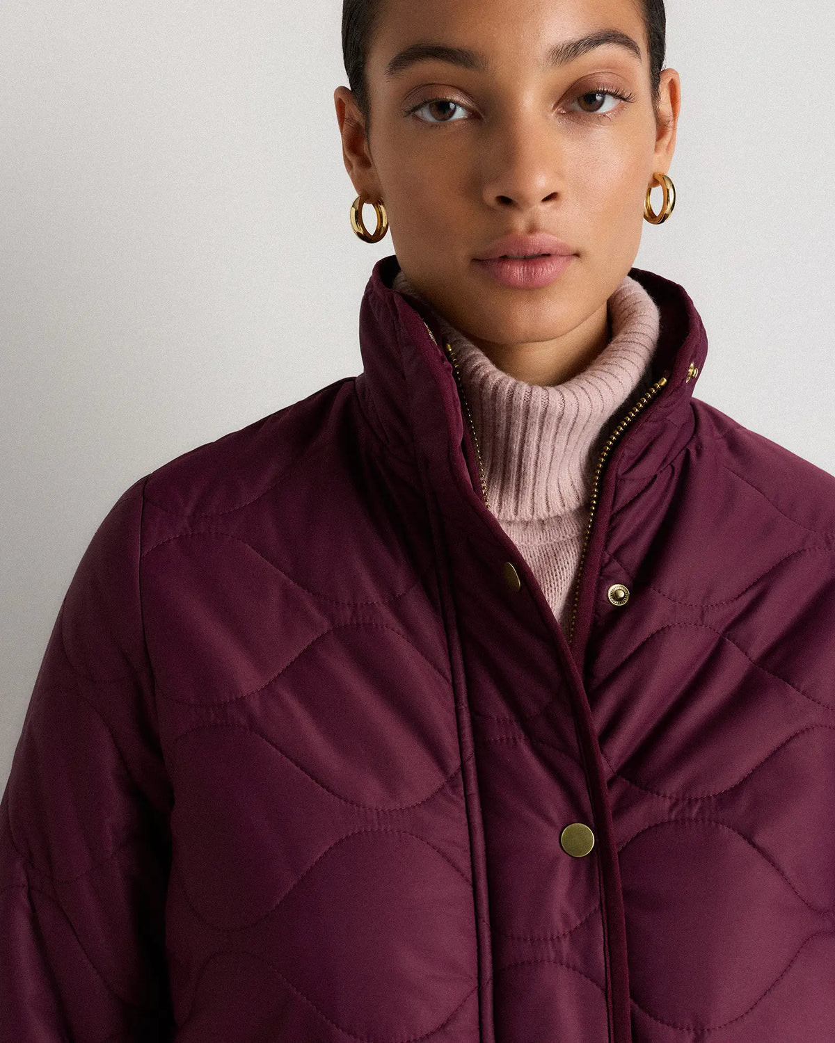 Featherless Quilted Long Puffer Jacket - US 1005