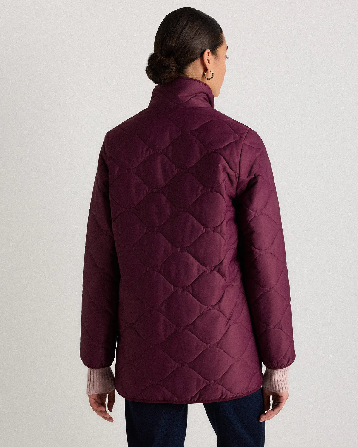 Featherless Quilted Long Puffer Jacket - US 1005