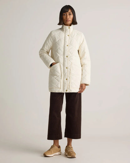Featherless Quilted Long Puffer Jacket - US 8740