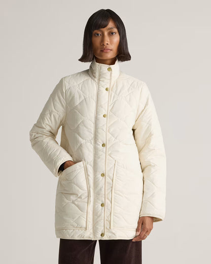 Featherless Quilted Long Puffer Jacket - US 8740