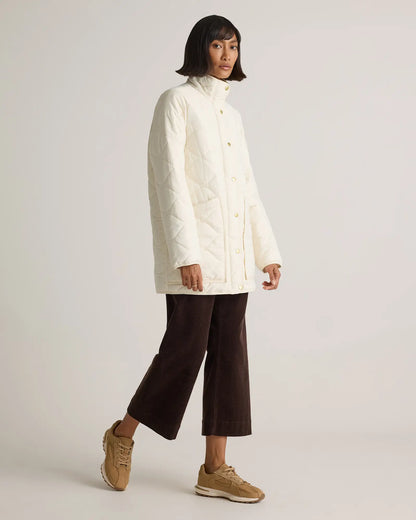 Featherless Quilted Long Puffer Jacket - US 8740
