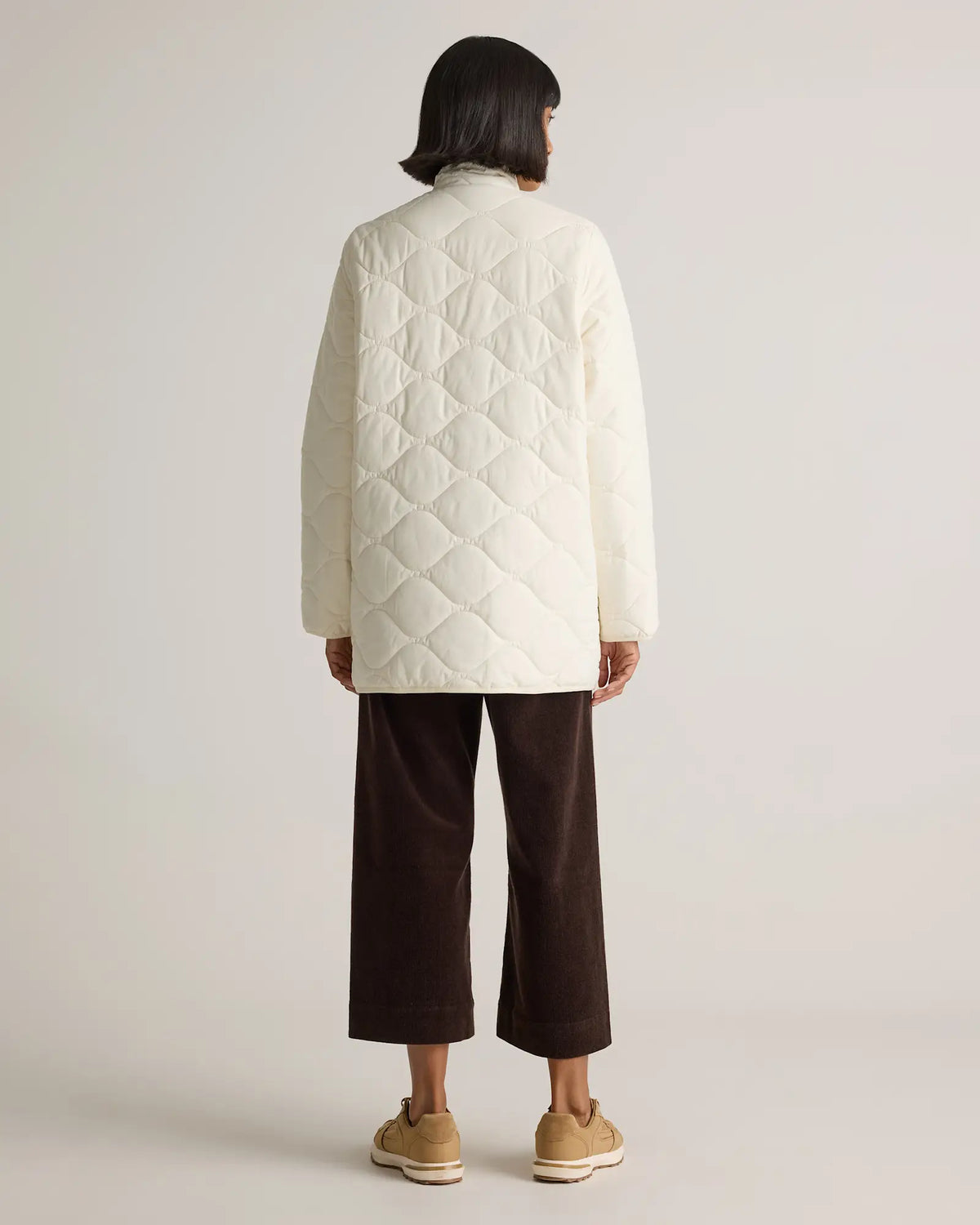 Featherless Quilted Long Puffer Jacket - US 8740