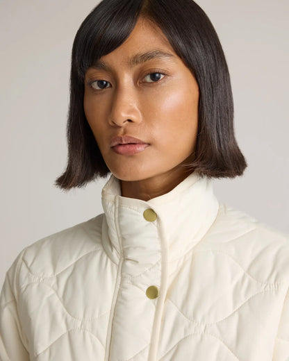 Featherless Quilted Long Puffer Jacket - US 8740