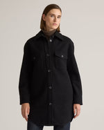 100% Merino Wool Long Shirt Jacket - US 2552