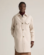 100% Merino Wool Long Shirt Jacket - US 5002