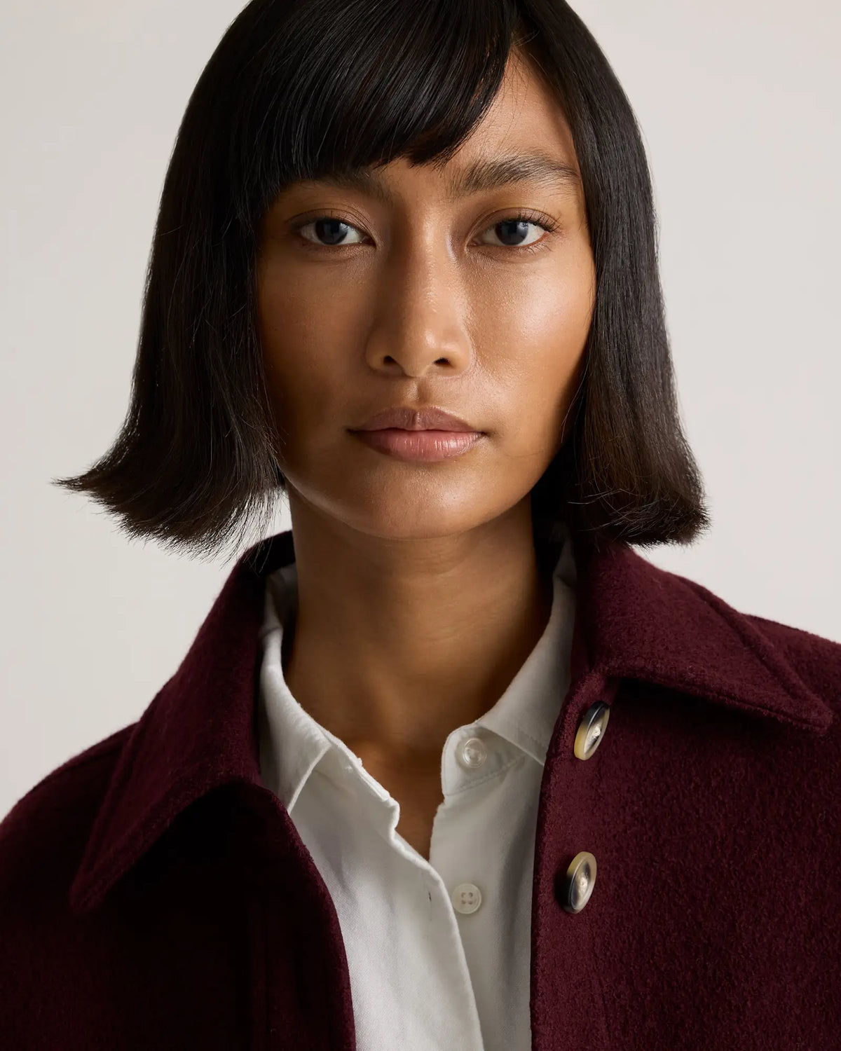 100% Merino Wool Long Shirt Jacket - US 6363