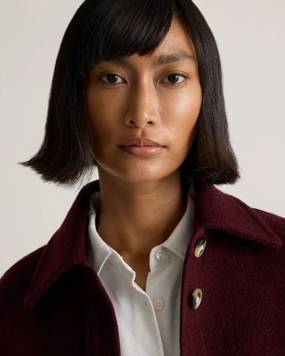 100% Merino Wool Long Shirt Jacket - US 6363