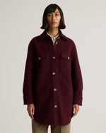 100% Merino Wool Long Shirt Jacket - US 6363