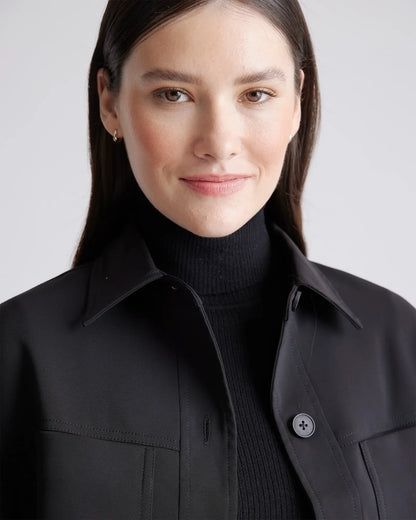Stretch Crepe Cropped Jacket - US 3584