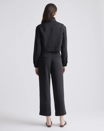 Stretch Crepe Cropped Jacket - US 3584