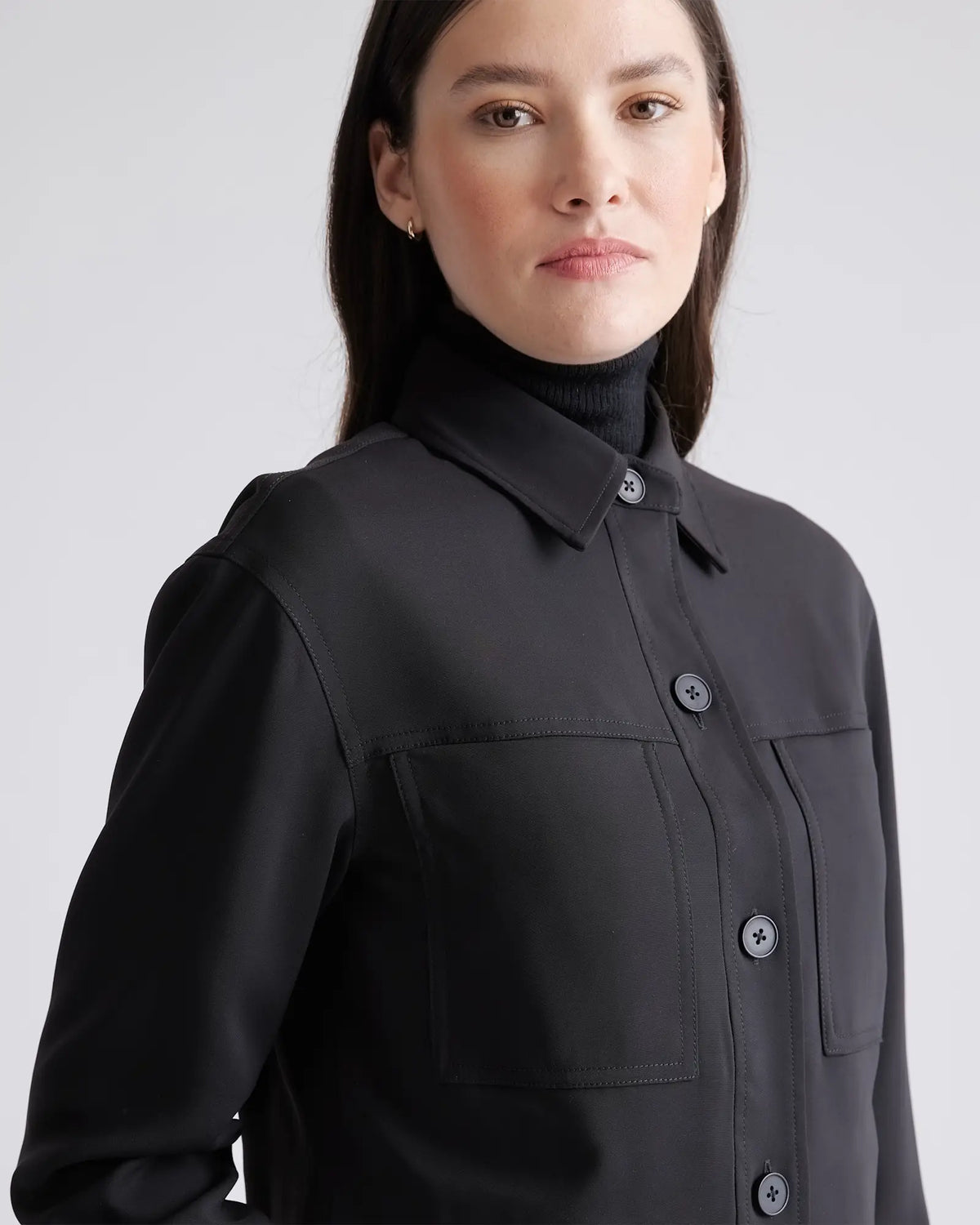Stretch Crepe Cropped Jacket - US 3584