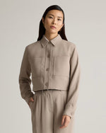 Stretch Crepe Cropped Jacket - US 3382