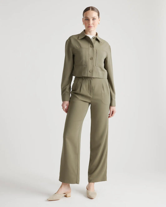 Stretch Crepe Cropped Jacket - US 5766