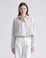 Stretch Crepe Cropped Jacket - US 3540