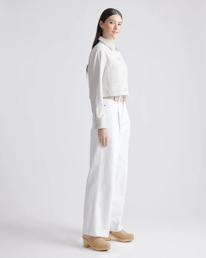 Stretch Crepe Cropped Jacket - US 3540