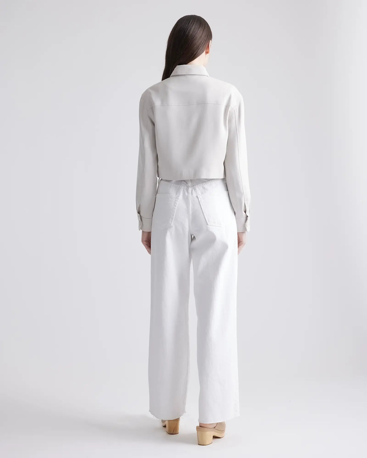 Stretch Crepe Cropped Jacket - US 3540