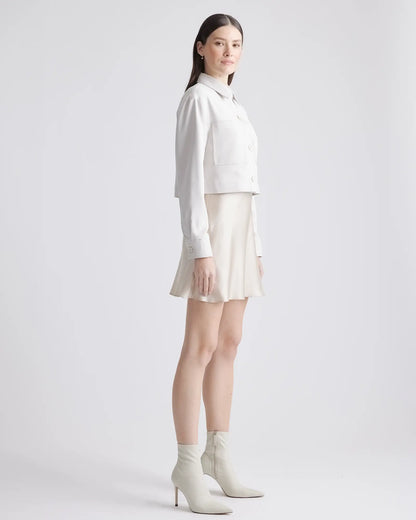 Stretch Crepe Cropped Jacket - US 3540