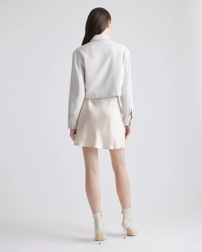 Stretch Crepe Cropped Jacket - US 3540