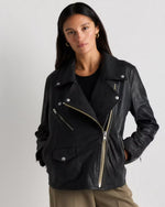100% Leather Oversized Biker Jacket - US 3927